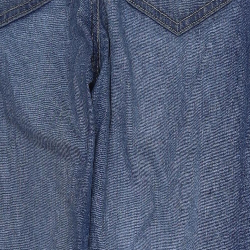 George Mens Blue  Cotton Straight Jeans Size 36 L29 in Regular Button