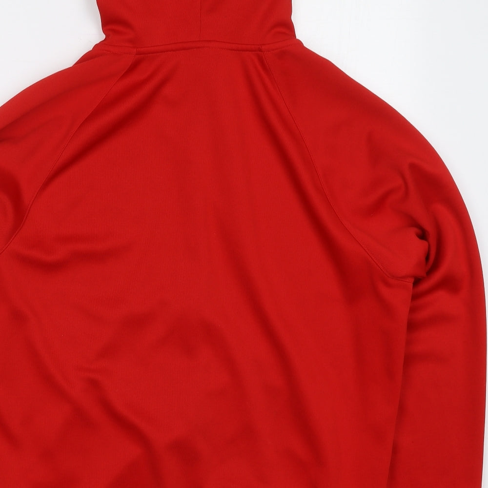 Nike Mens Red  Polyester Full Zip Hoodie Size M