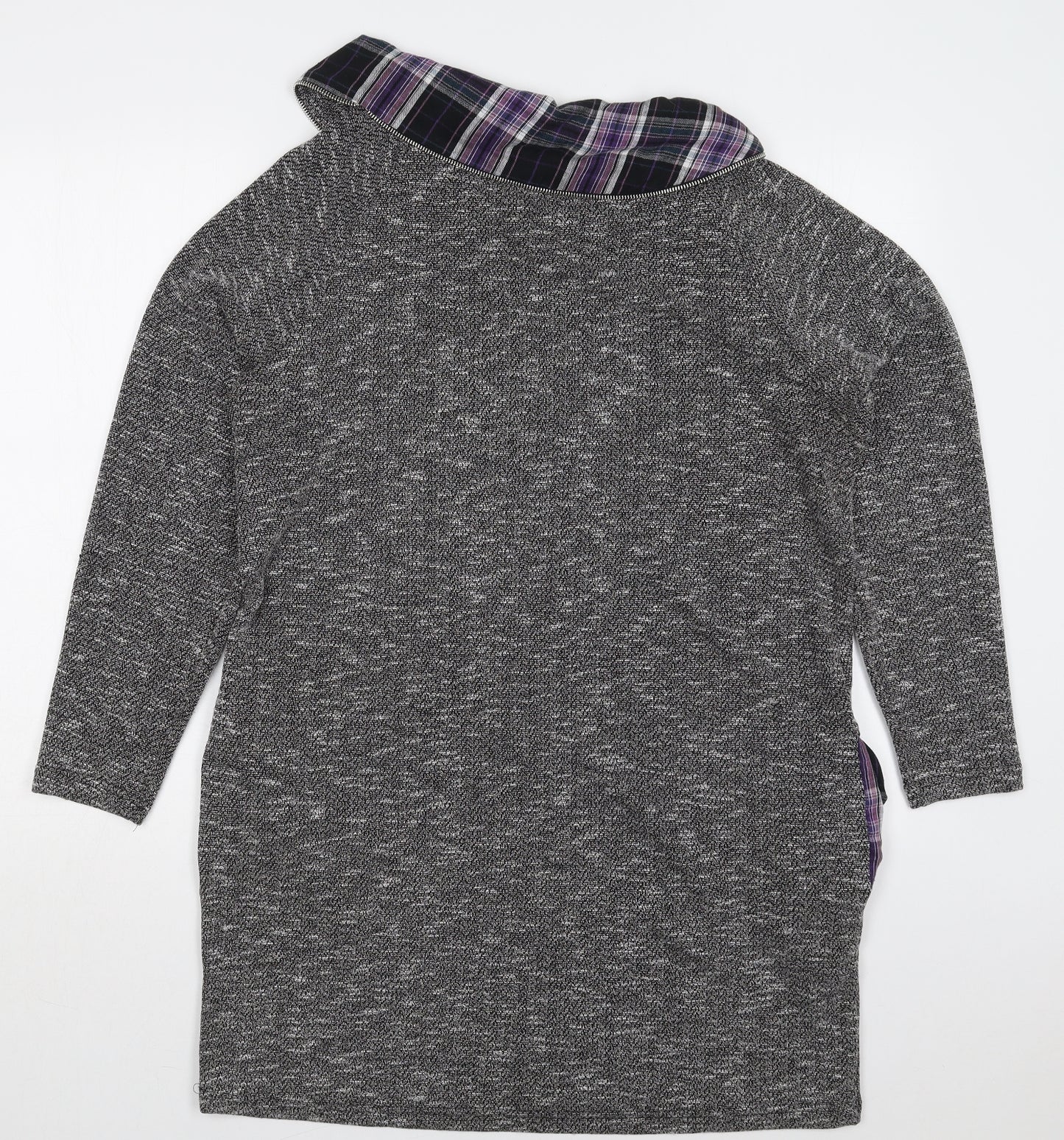 Klass Womens Grey  Polyester Jumper Dress  Size L  Roll Neck Pullover