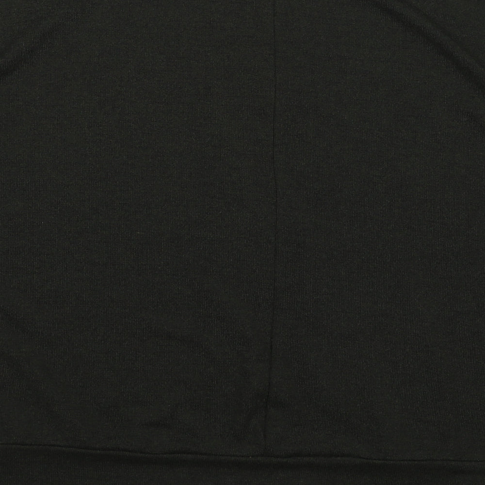 Apricot Womens Green  Viscose Basic T-Shirt Size L Boat Neck