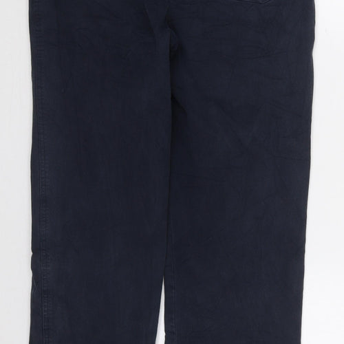 Olsen Womens Blue  Cotton Straight Jeans Size 8 L28.5 in Regular Button