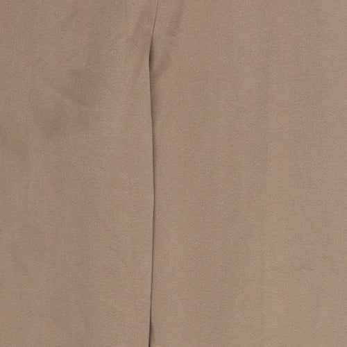 Marks and Spencer Womens Beige  Polyester Trousers  Size 34 in L29 in Regular Hook & Eye