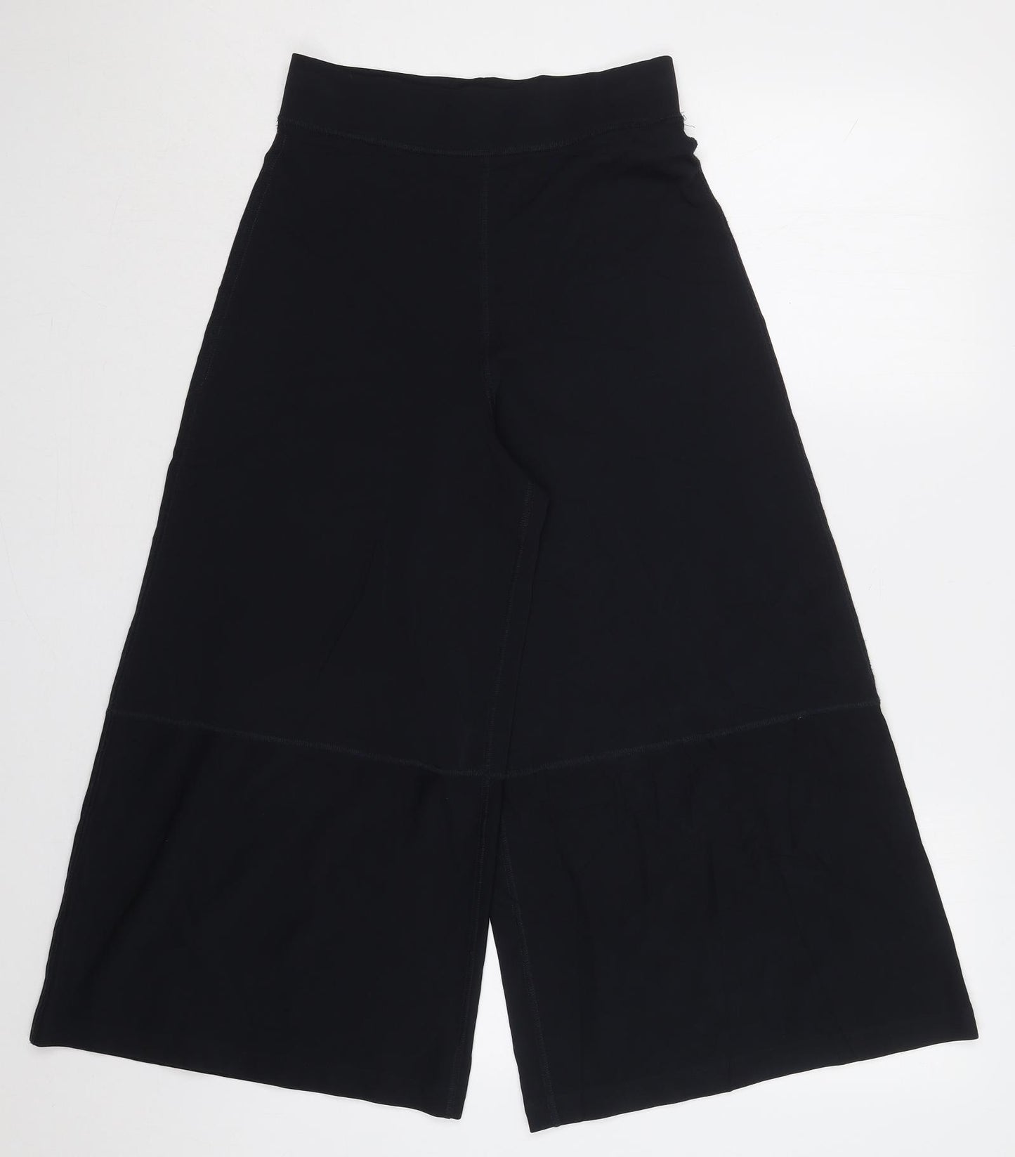 Preworn Womens Blue  Viscose Cropped Trousers Size 27 in L22 in Regular