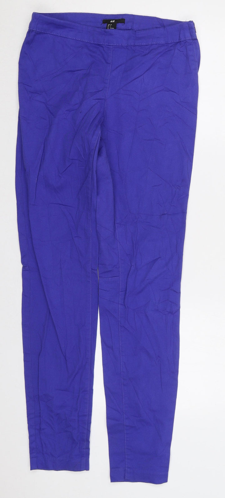 H&M Womens Blue  Cotton Jegging Jeans Size 8 L30 in Regular Zip