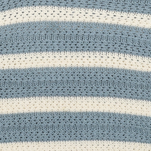 NEXT Womens Blue Boat Neck Striped Acrylic Pullover Jumper Size S