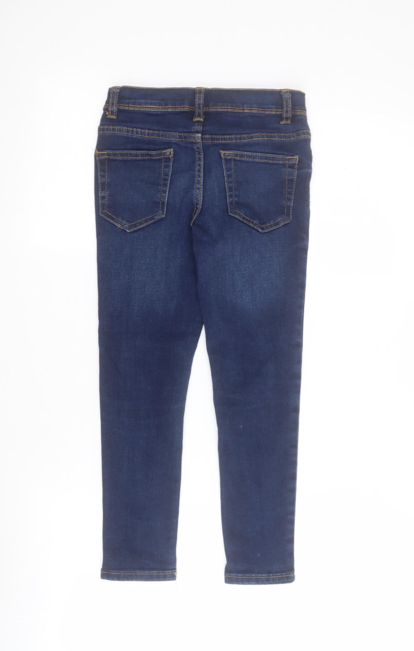 Primark Boys Blue  Cotton Skinny Jeans Size 6-7 Years  Regular Zip