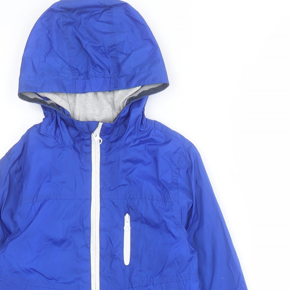 Dunnes Boys Blue   Rain Coat Coat Size 7 Years  Zip