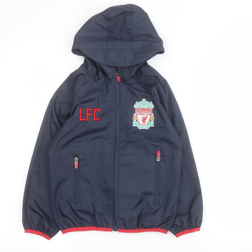 Liverpool FC Boys Black   Rain Coat Coat Size 4-5 Years  Zip - Liverpool FC