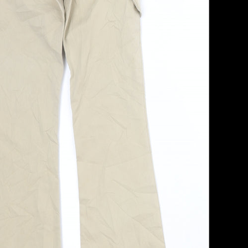REI Girls Brown  Cotton Cargo Trousers Size M  Regular Zip