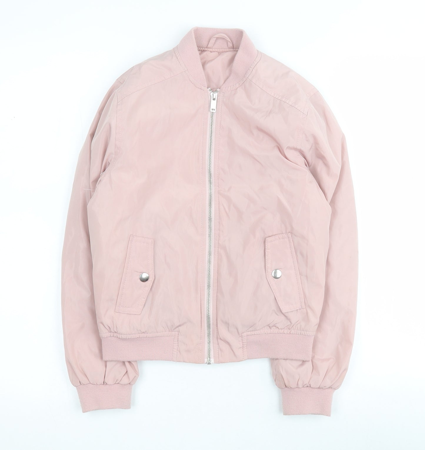 George Girls Pink   Bomber Jacket Coat Size 9-10 Years  Zip