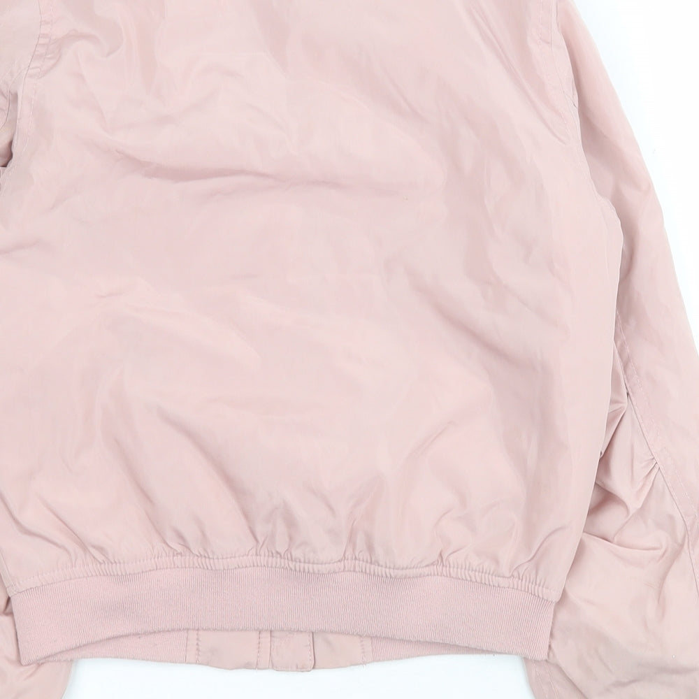 George Girls Pink   Bomber Jacket Coat Size 9-10 Years  Zip