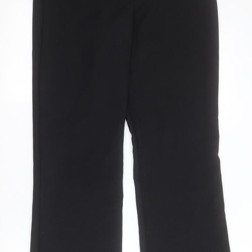 Evie Womens Black  Polyester Carrot Trousers Size 8 L31 in Regular Zip