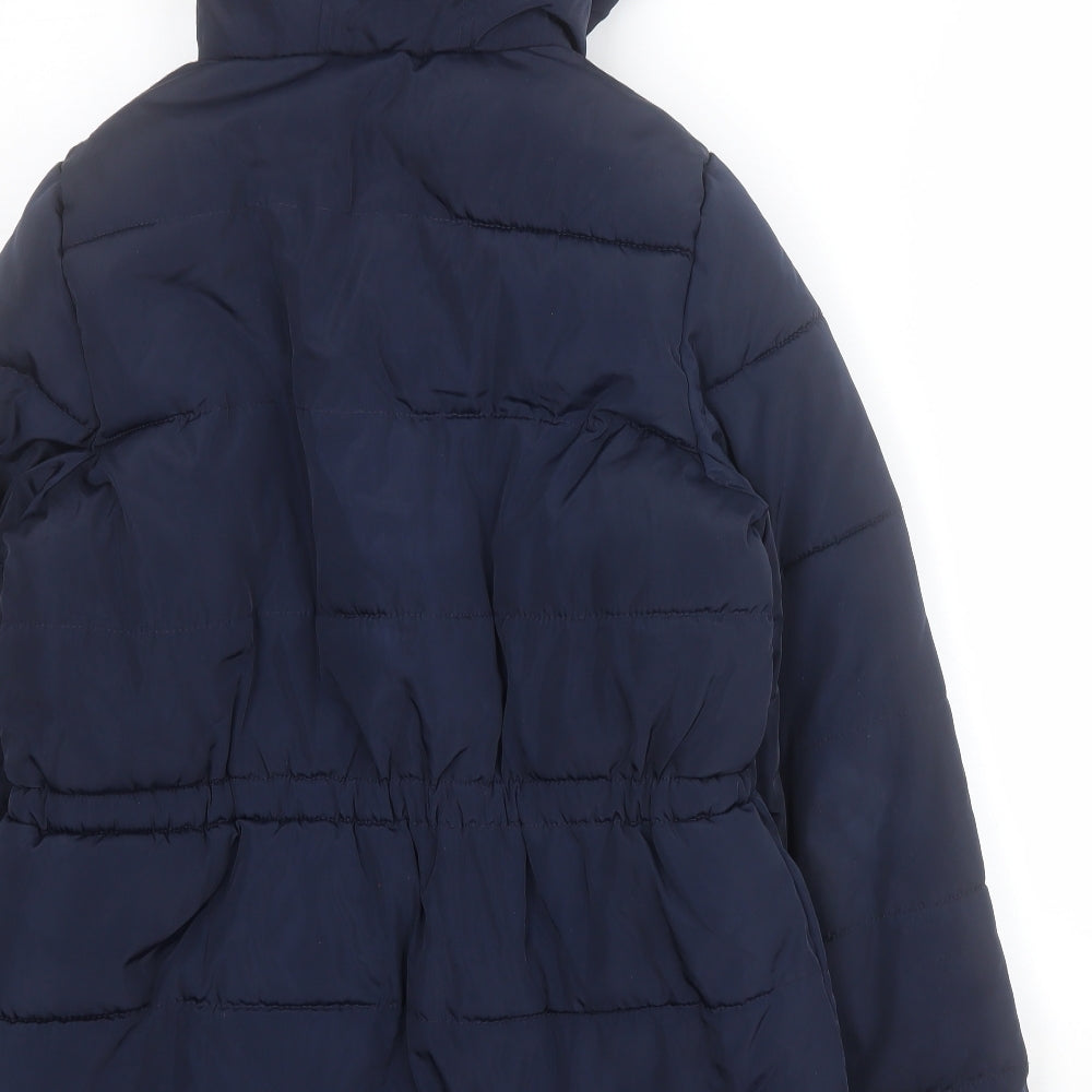 Matalan Girls Blue   Puffer Jacket Blazer Size 12 Years  Zip