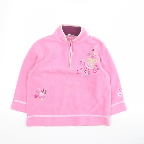 NEXT Girls Pink  100% Polyester Pullover Hoodie Size 5 Years  Zip