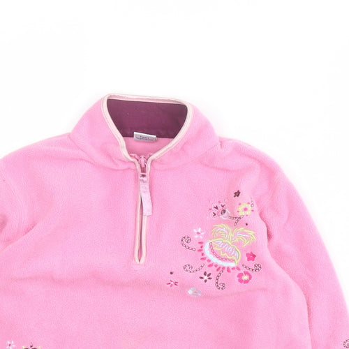 NEXT Girls Pink  100% Polyester Pullover Hoodie Size 5 Years  Zip