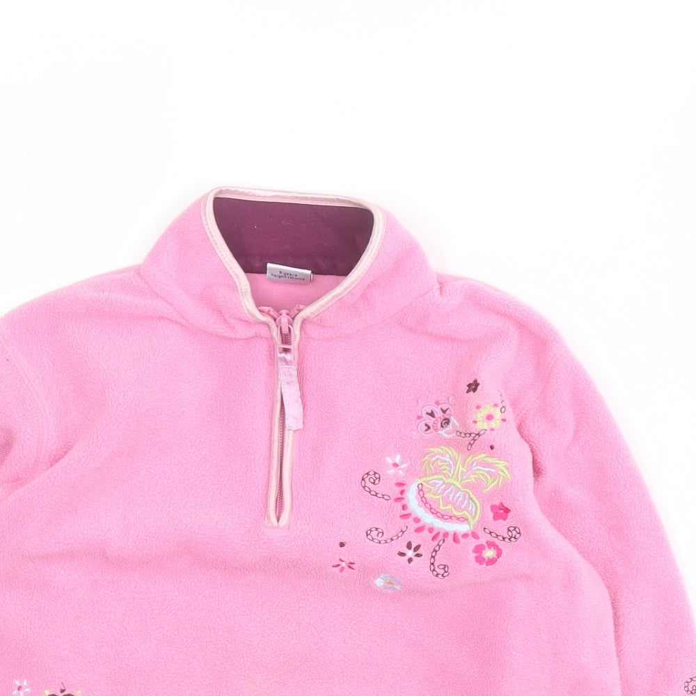 NEXT Girls Pink  100% Polyester Pullover Hoodie Size 5 Years  Zip