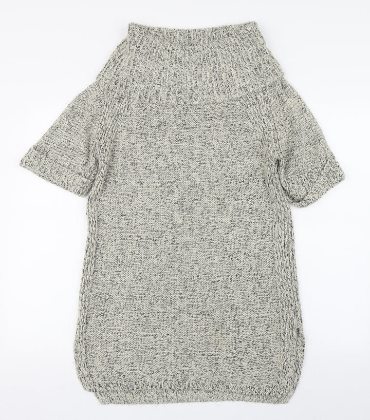 New Look Womens Beige Roll Neck Acrylic Pullover Jumper Size M