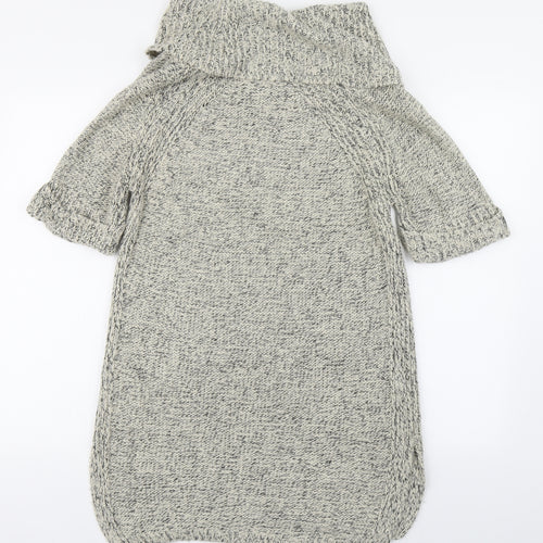 New Look Womens Beige Roll Neck  Acrylic Pullover Jumper Size M