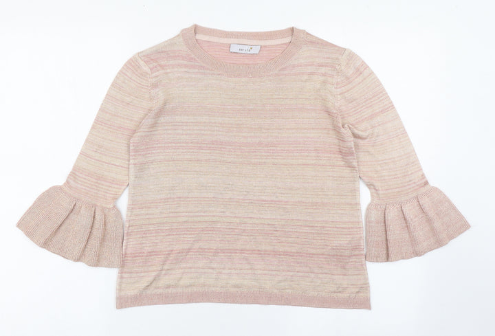 Per Una Womens Pink Boat Neck  Polyester Pullover Jumper Size 8