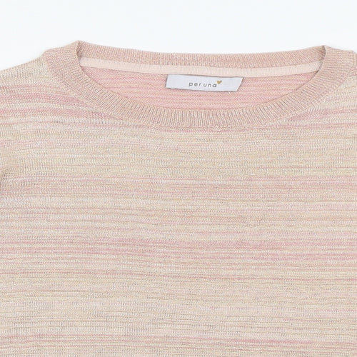 Per Una Womens Pink Boat Neck  Polyester Pullover Jumper Size 8