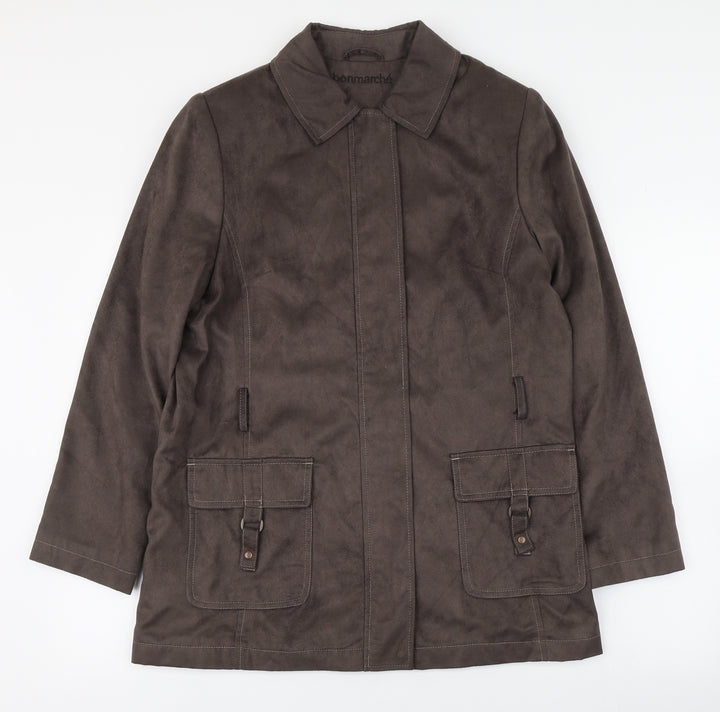 Bonmarché Womens Grey   Jacket Coat Size S  Zip