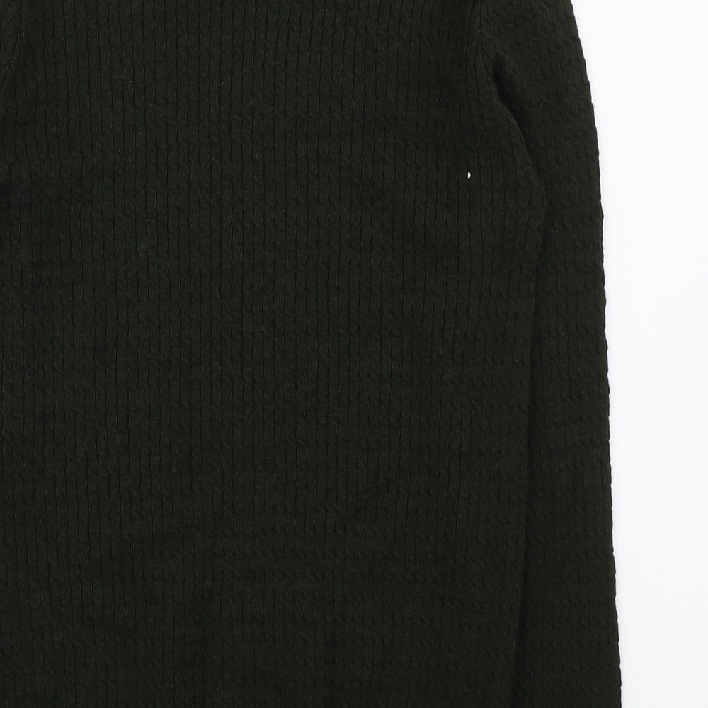 River Island Mens Green Round Neck  Acrylic Pullover Jumper Size XS