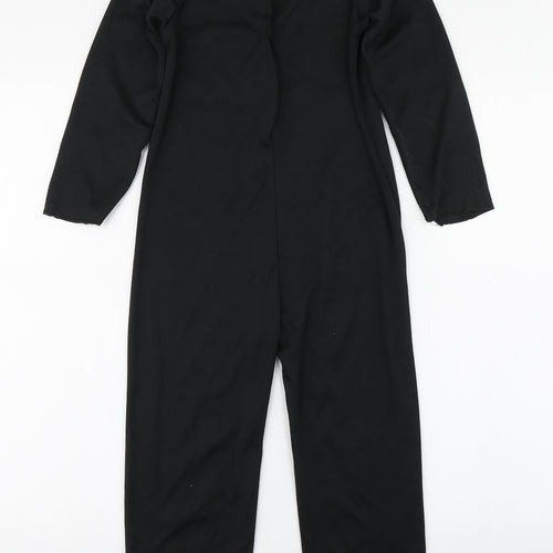 Wilko Girls Black  Polyester Jumpsuit One-Piece Size 5-6 Years  Hook & Loop - Skeleton Costume