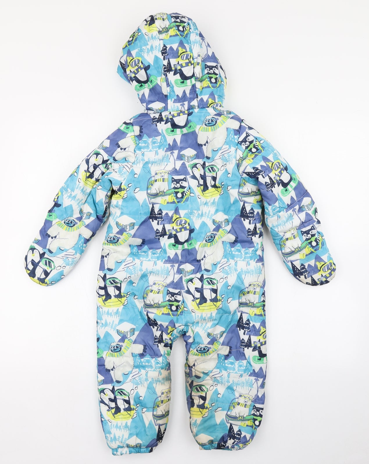 PEP&CO. Boys Multicoloured Geometric Polyester Coverall One-Piece Size 18-24 Months  Zip