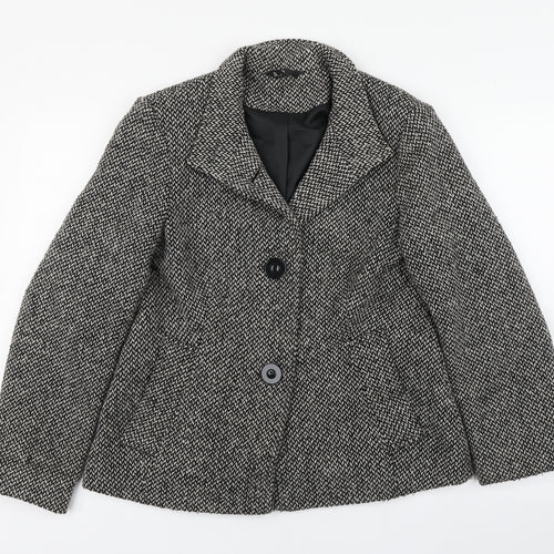 BHS Womens Black   Jacket Blazer Size 12  Button