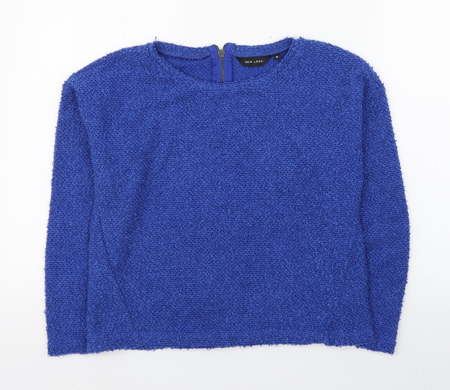 New Look Womens Blue Round Neck  Polyester Pullover Jumper Size 10