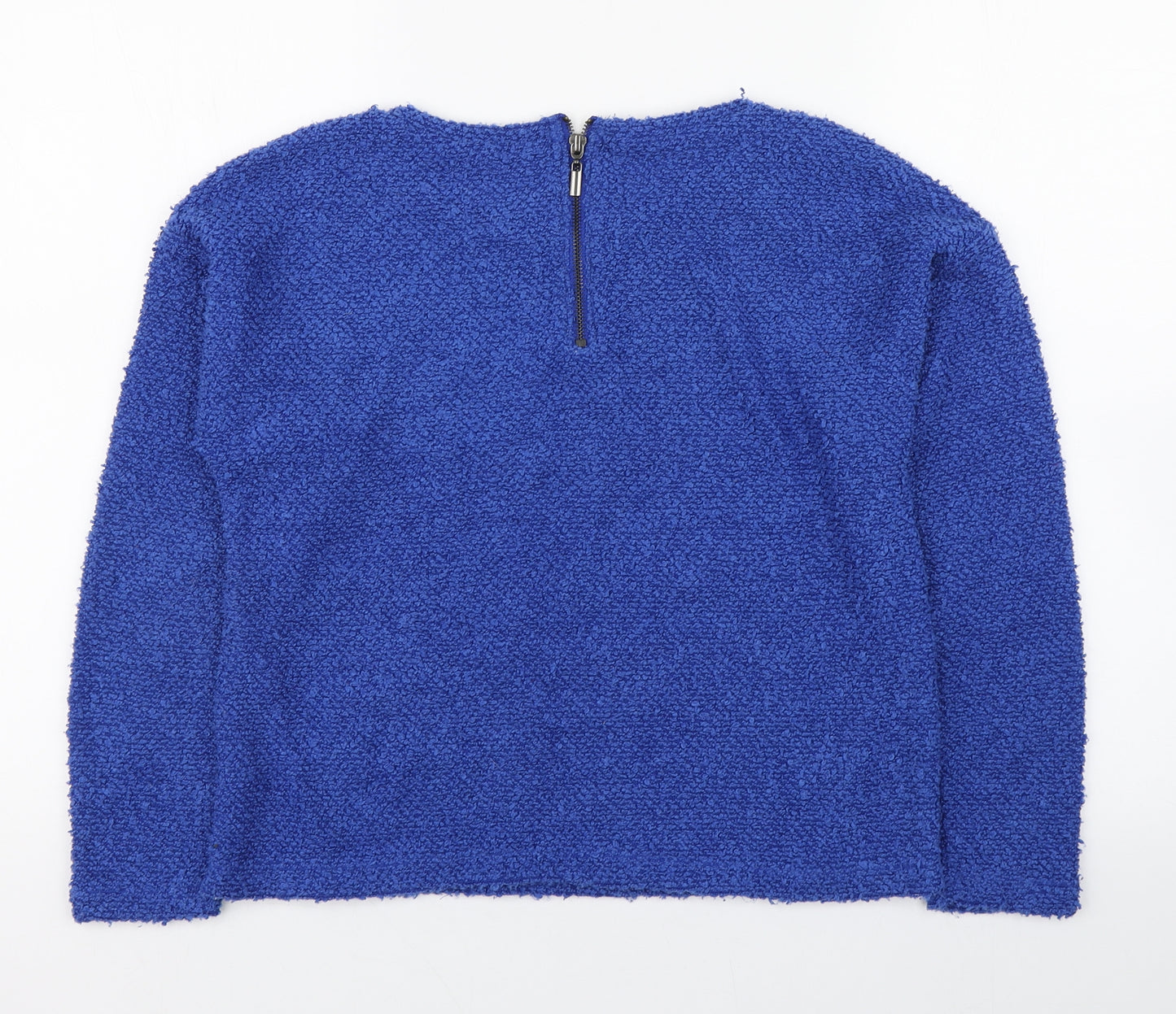 New Look Womens Blue Round Neck  Polyester Pullover Jumper Size 10