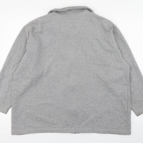 Classics Womens Grey  Cotton Full Zip Sweatshirt Size L