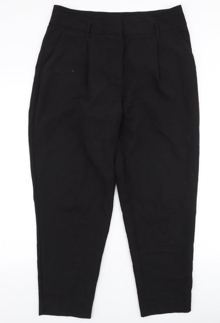 New Look Womens Black  Polyester Dress Pants Trousers Size 14 L27 in Regular Zip