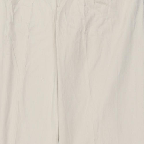 City Look Womens Beige  Polyester Chino Trousers Size 32 in L30 in Regular Zip