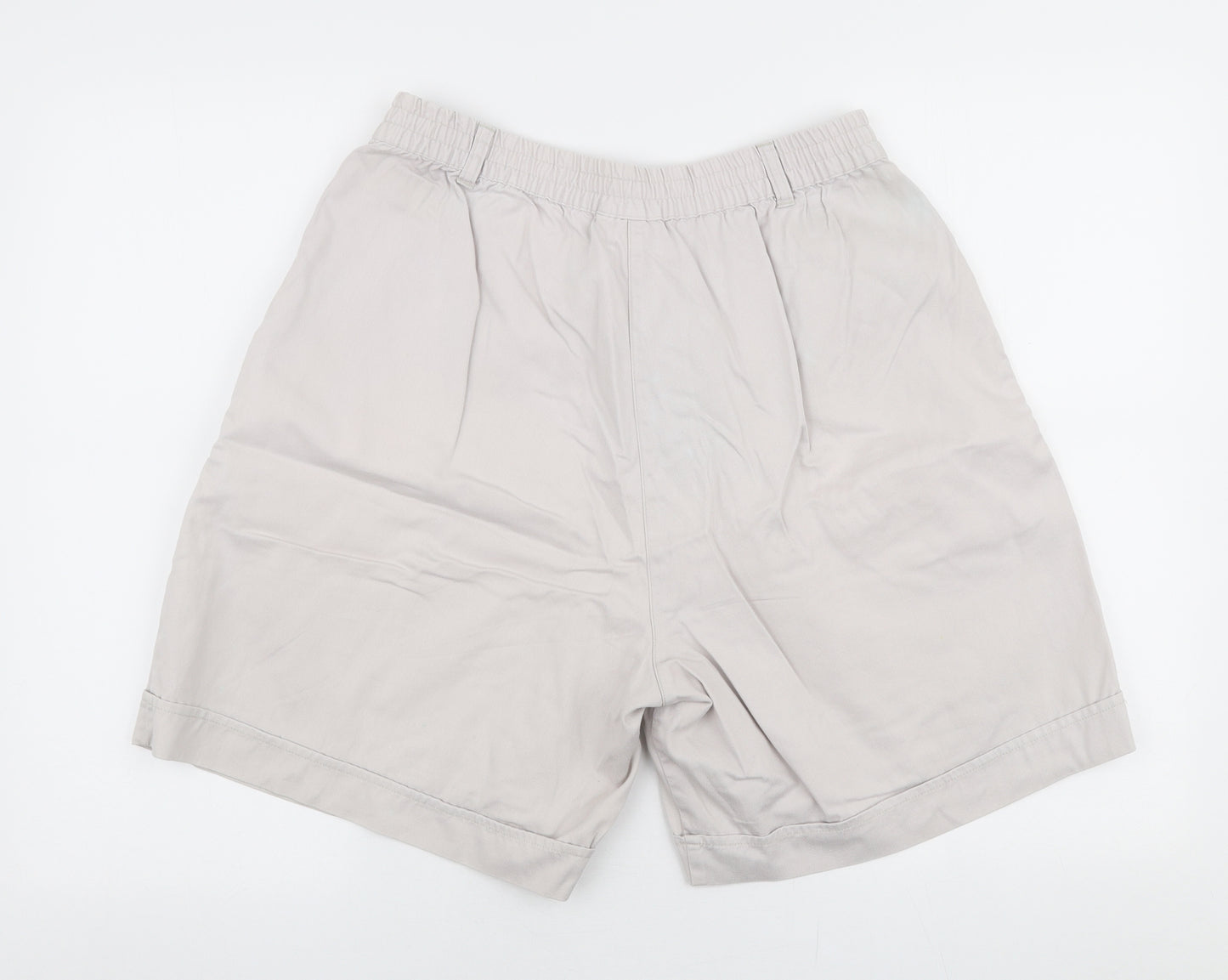 Plus Womens Grey  100% Cotton Mom Shorts Size 18 L4 in Regular Zip