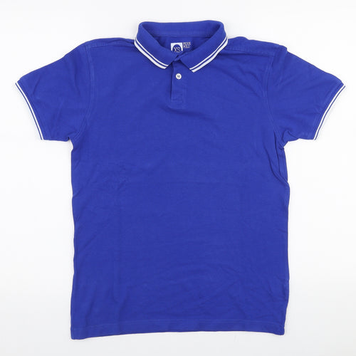 Cedar Wood State Mens Blue  Cotton  Polo Size XS Collared Button