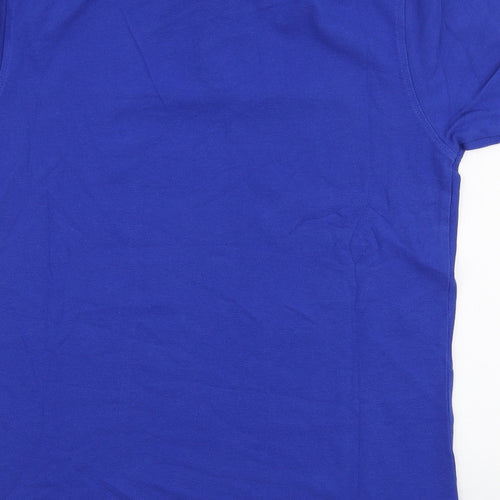 Cedar Wood State Mens Blue  Cotton  Polo Size XS Collared Button