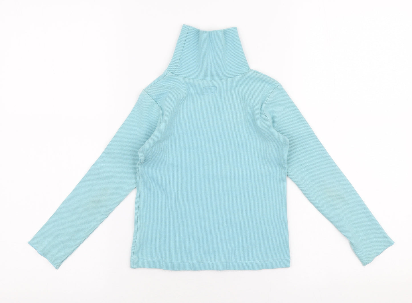 Marese Girls Blue High Neck  Cotton Pullover Jumper Size 5 Years  Pullover