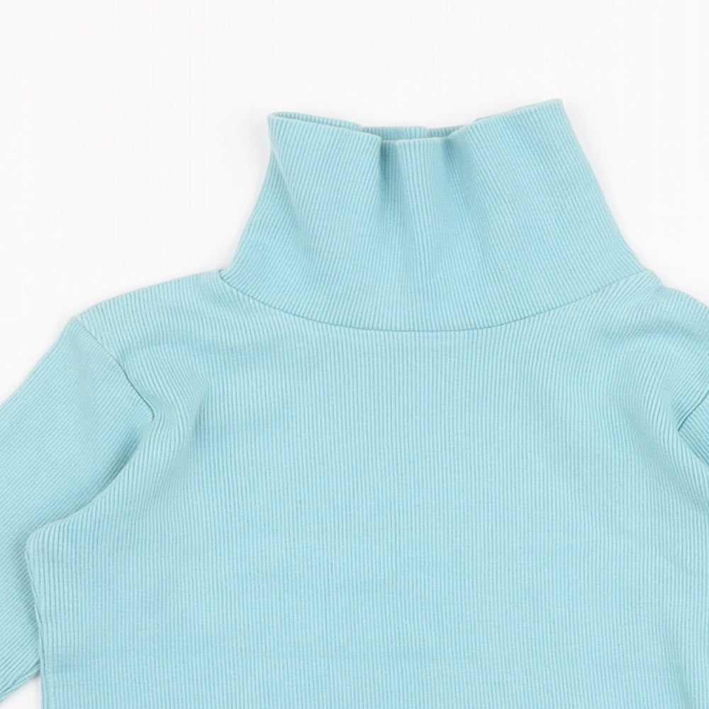 Marese Girls Blue High Neck  Cotton Pullover Jumper Size 5 Years  Pullover