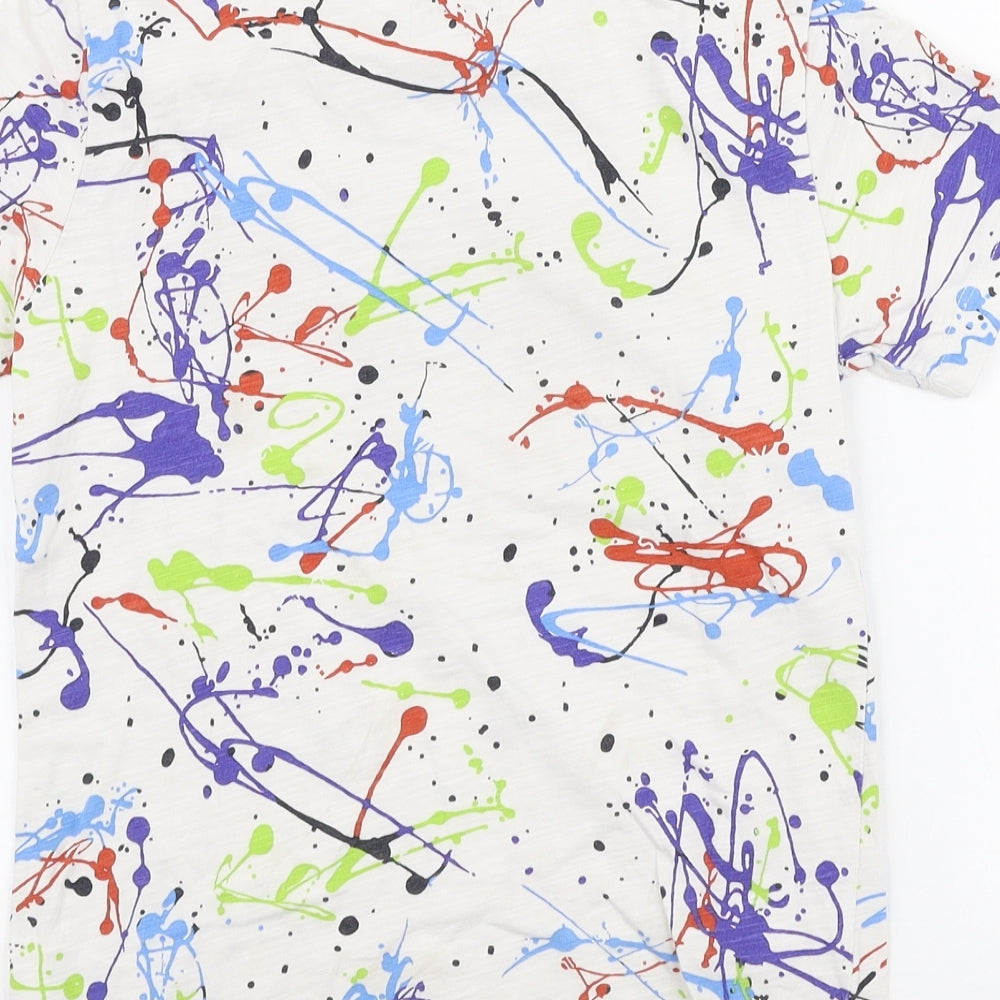 NEXT Boys Multicoloured  100% Cotton Jersey T-Shirt Size 7 Years Round Neck Pullover - Pause