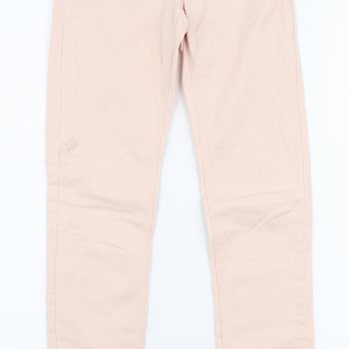 NEXT Girls Pink  Cotton Skinny Jeans Size 10 Years  Slim Zip