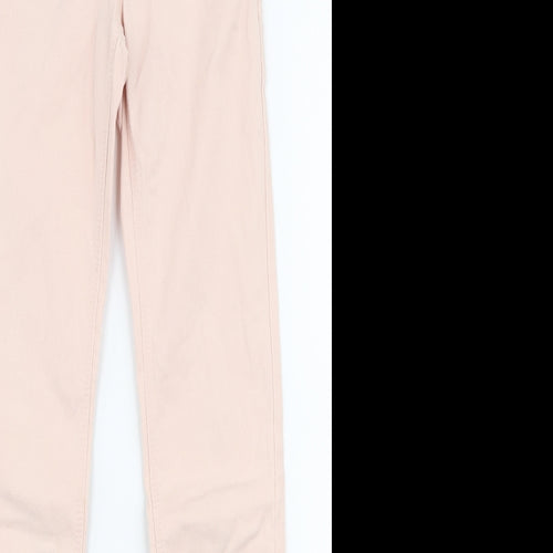 NEXT Girls Pink  Cotton Skinny Jeans Size 10 Years  Slim Zip