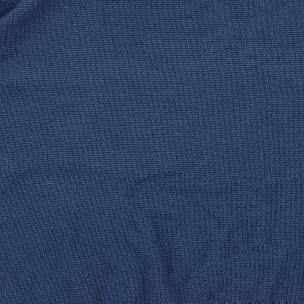 George Mens Blue Round Neck  Cotton Pullover Jumper Size XL