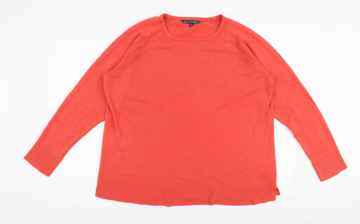Bonmarche` Womens Pink Round Neck  Acrylic Pullover Jumper Size 22