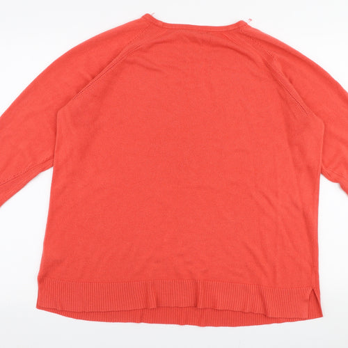 Bonmarche` Womens Pink Round Neck  Acrylic Pullover Jumper Size 22