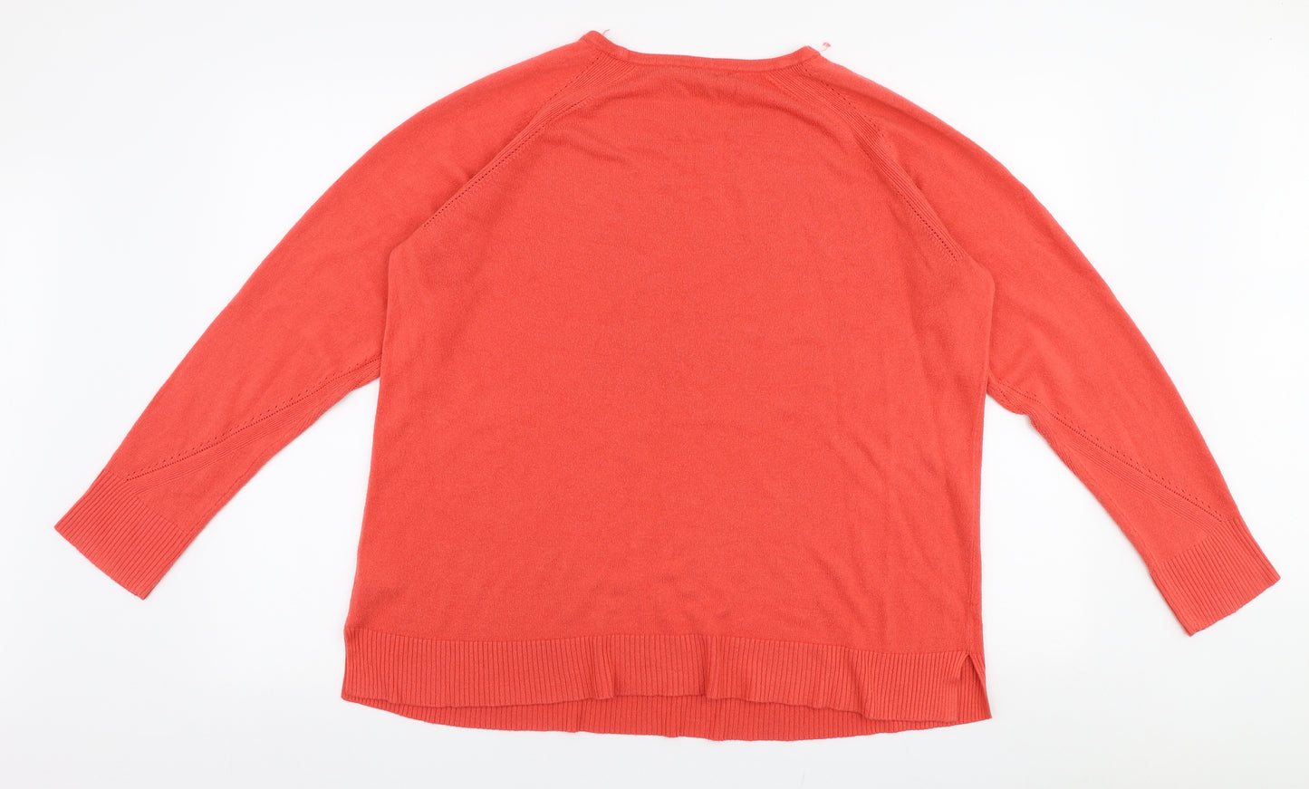 Bonmarche` Womens Pink Round Neck  Acrylic Pullover Jumper Size 22
