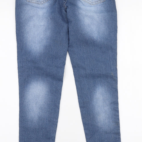 Kdori Womens Blue  Cotton Skinny Jeans Size 26 in L30 in Slim Zip