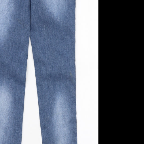 Kdori Womens Blue  Cotton Skinny Jeans Size 26 in L30 in Slim Zip