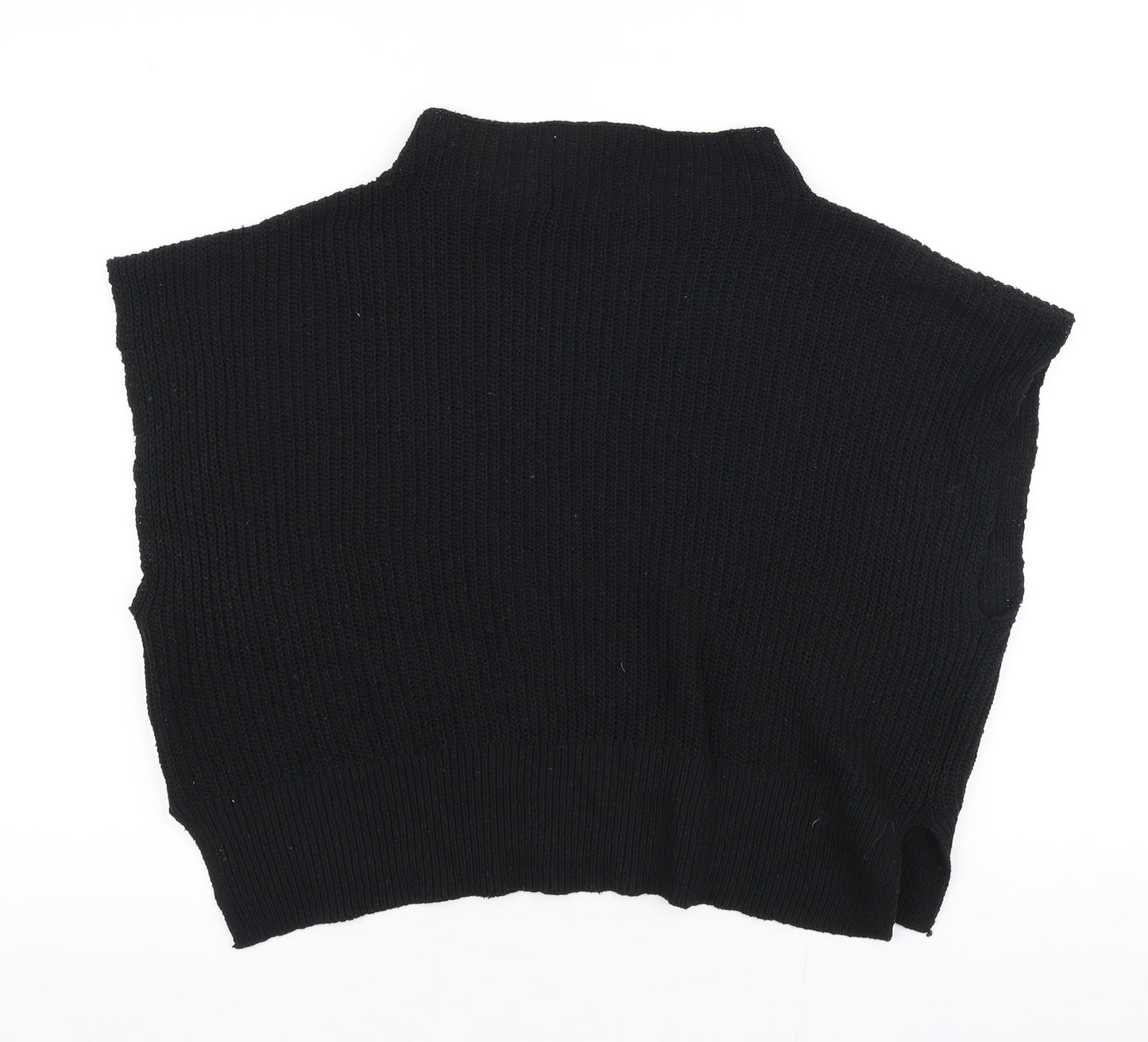 Missguided Womens Black High Neck  Polyester Pullover Jumper Size 10