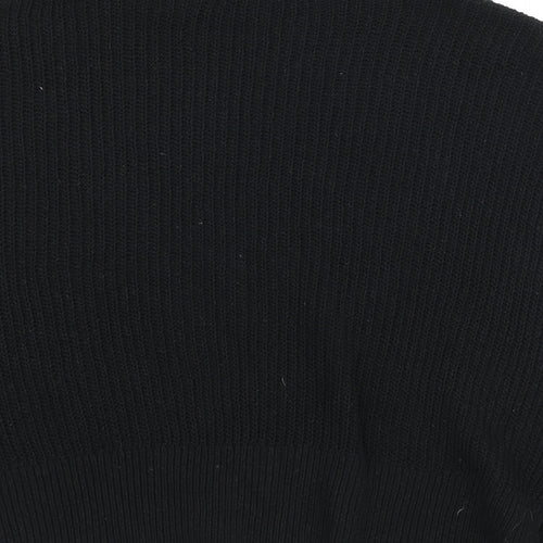 Missguided Womens Black High Neck  Polyester Pullover Jumper Size 10